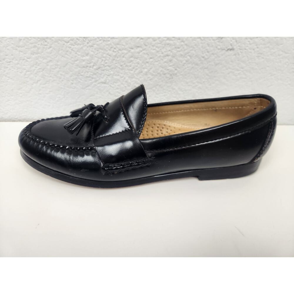 Cole Haan Black Leather Tassel Loafers - Picture 2 of 14